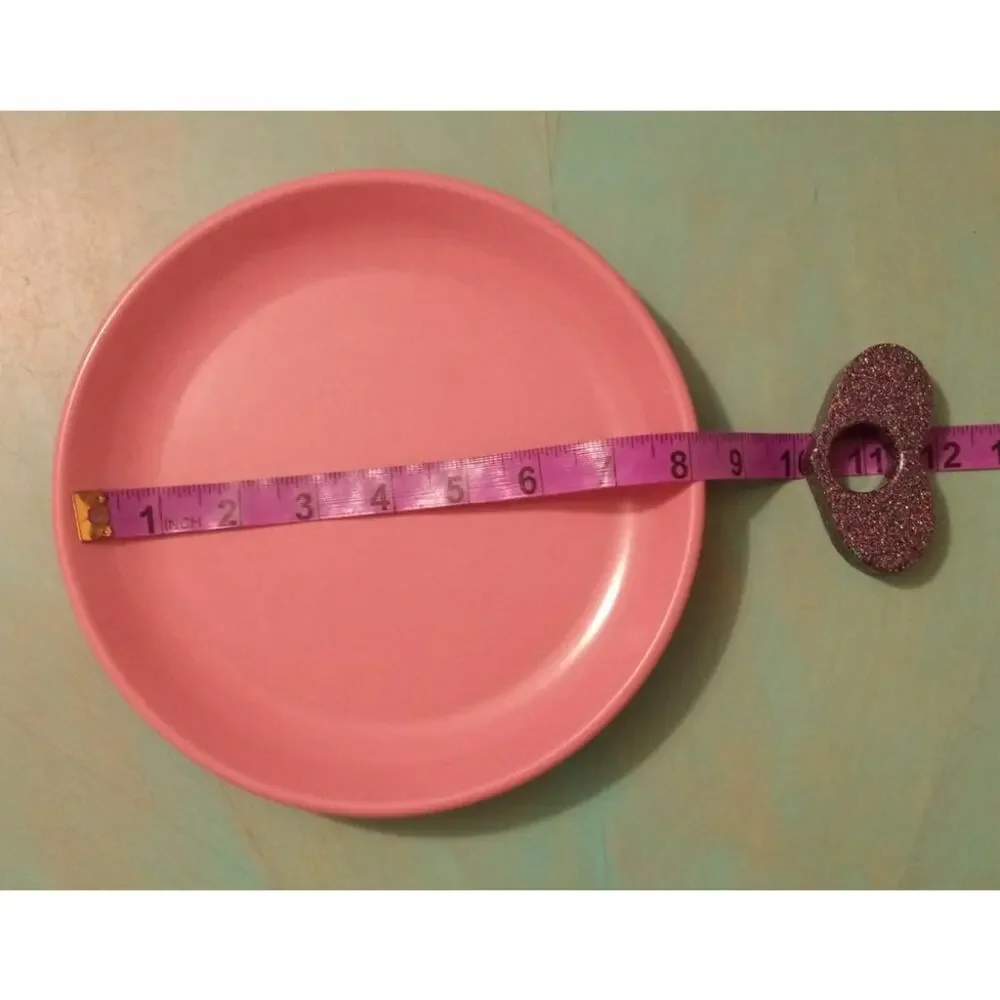 Vtg 80s Rubbermaid Pink Melamine Lunch Plates 8